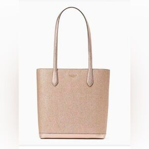 NWOT Kate Spade Tinsel Rose Gold Tote Bag